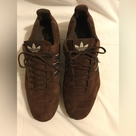 Vintage Adidas Tuscany Goodyear Brown suede/leather driving shoe Men size 11 - Picture 1 of 8
